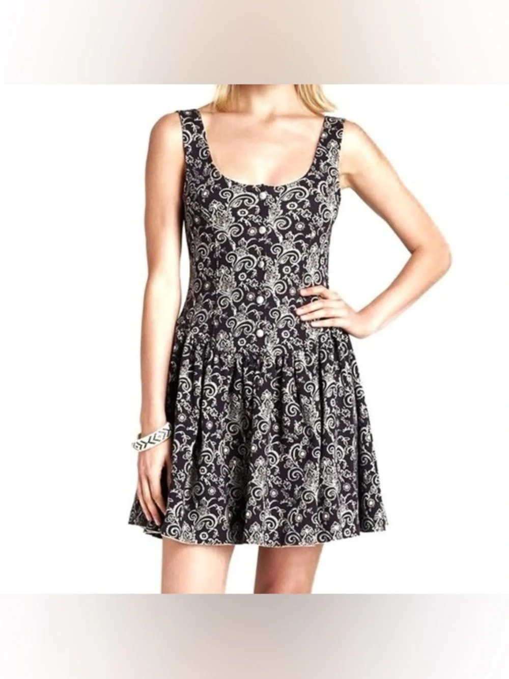 Free people ponte de Roma paisley print tank dress